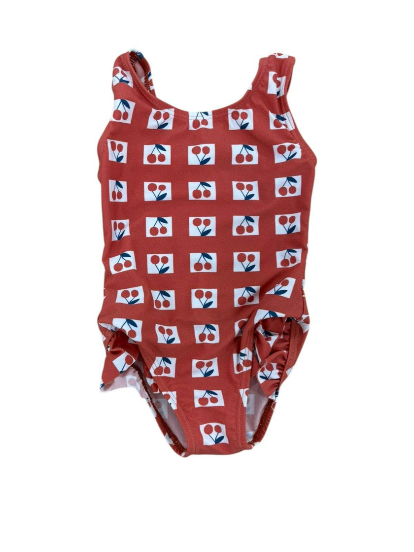 Checked Print Swim Suit