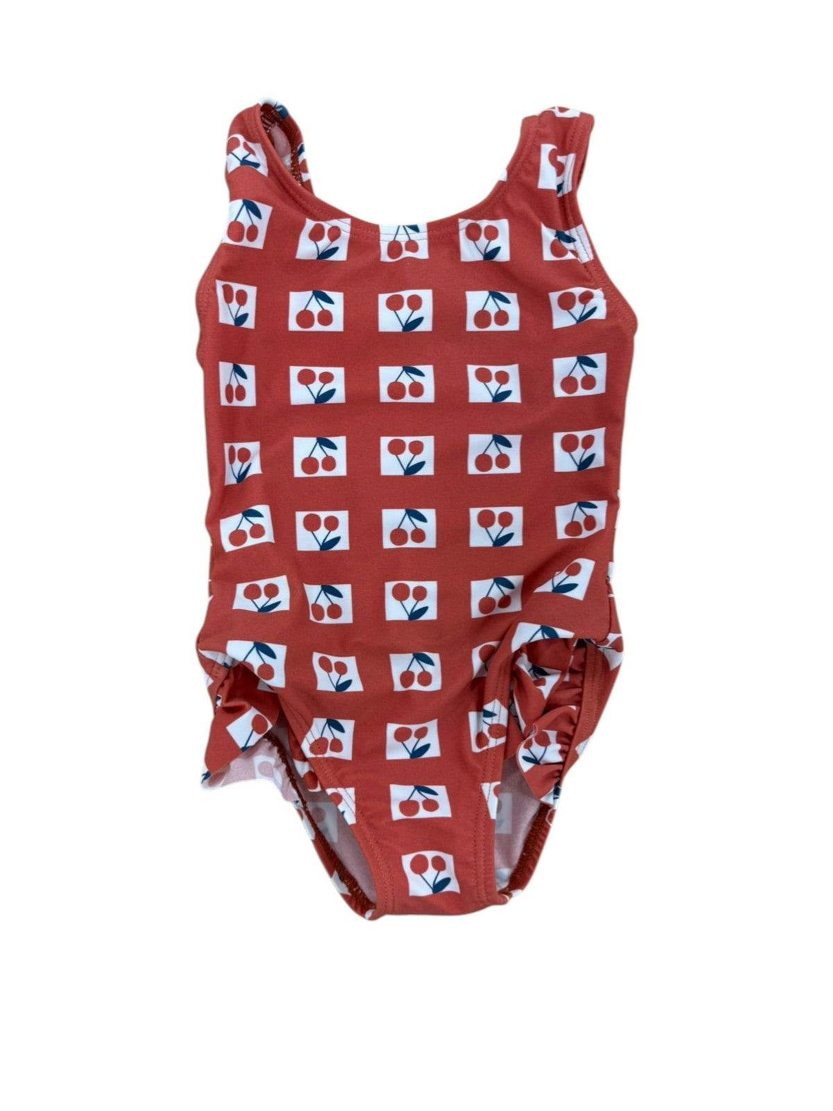 Checked Print Swim Suit