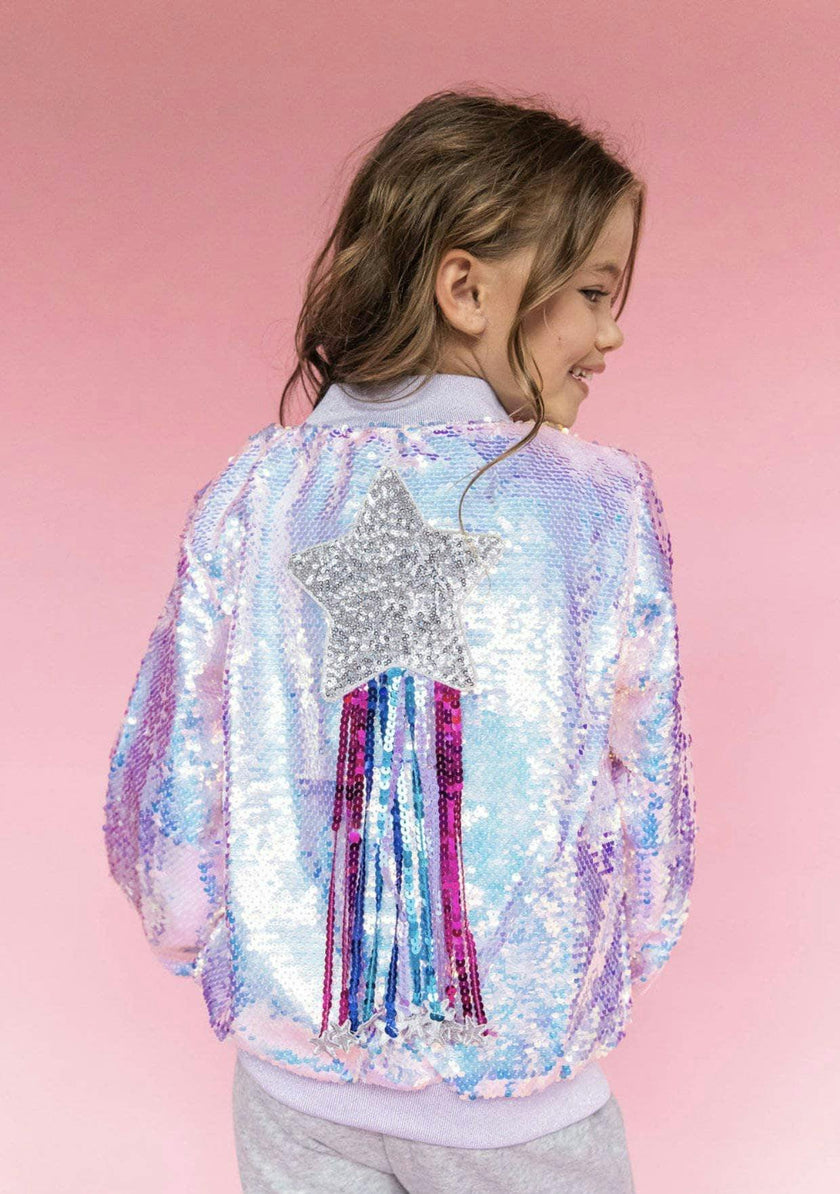 Shooting Star Sequin Bomber