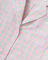 Women's Twill Pajama Set in Peony Plaid