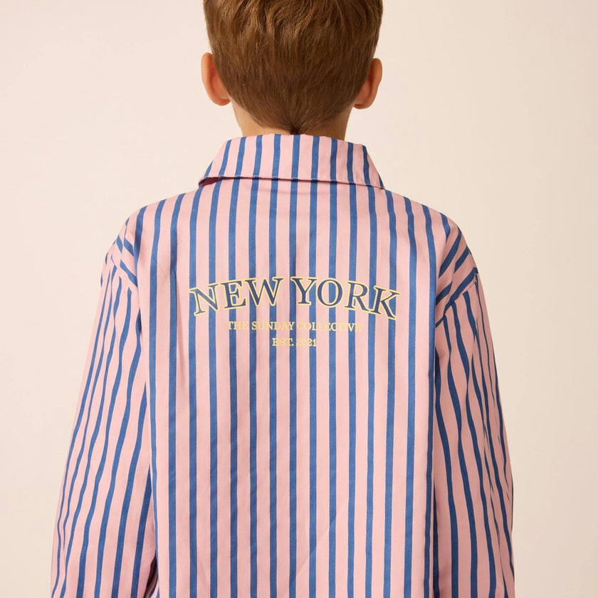Stripe Button Down in Blue Note Stripe