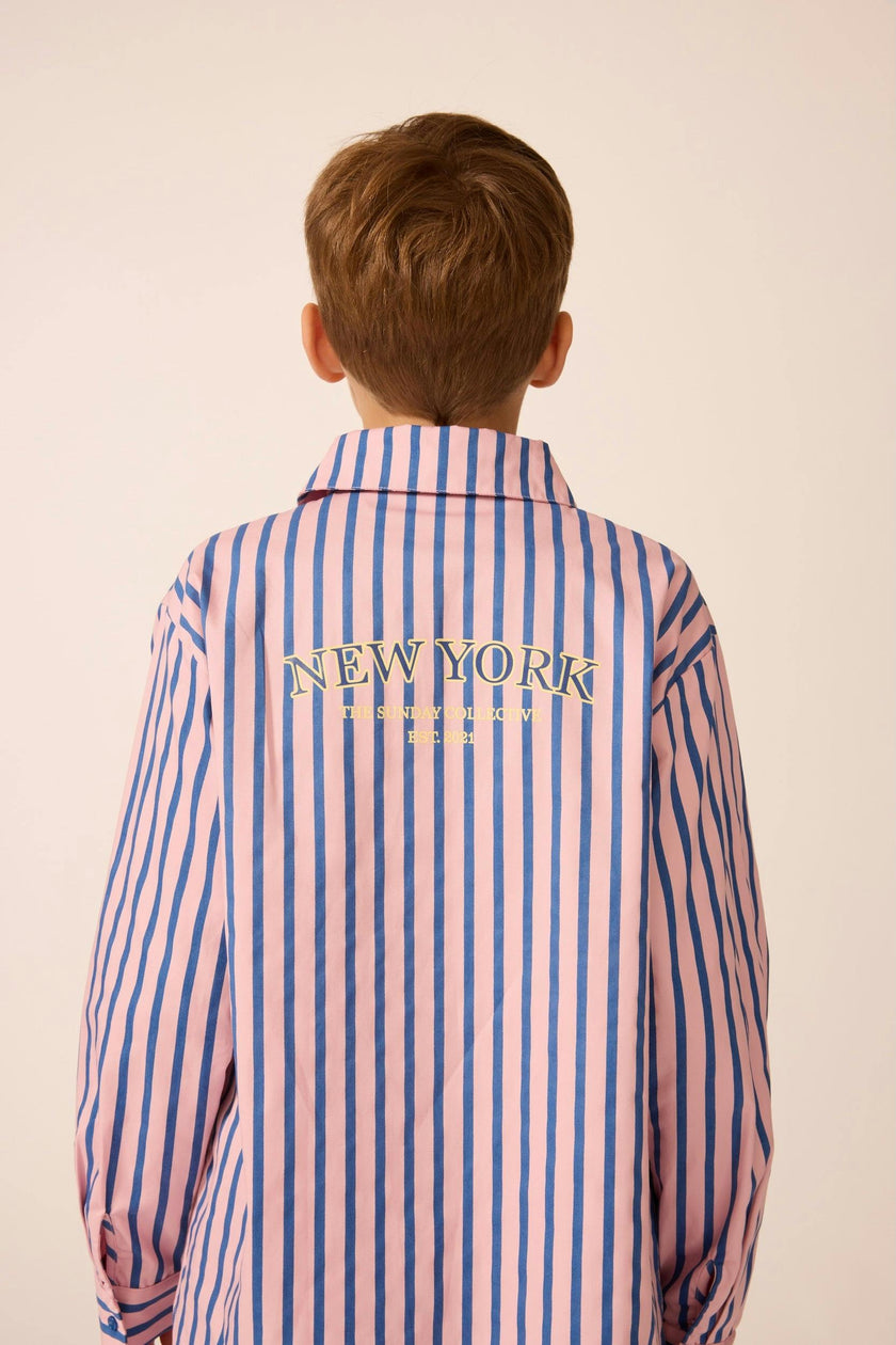 Stripe Button Down in Blue Note Stripe