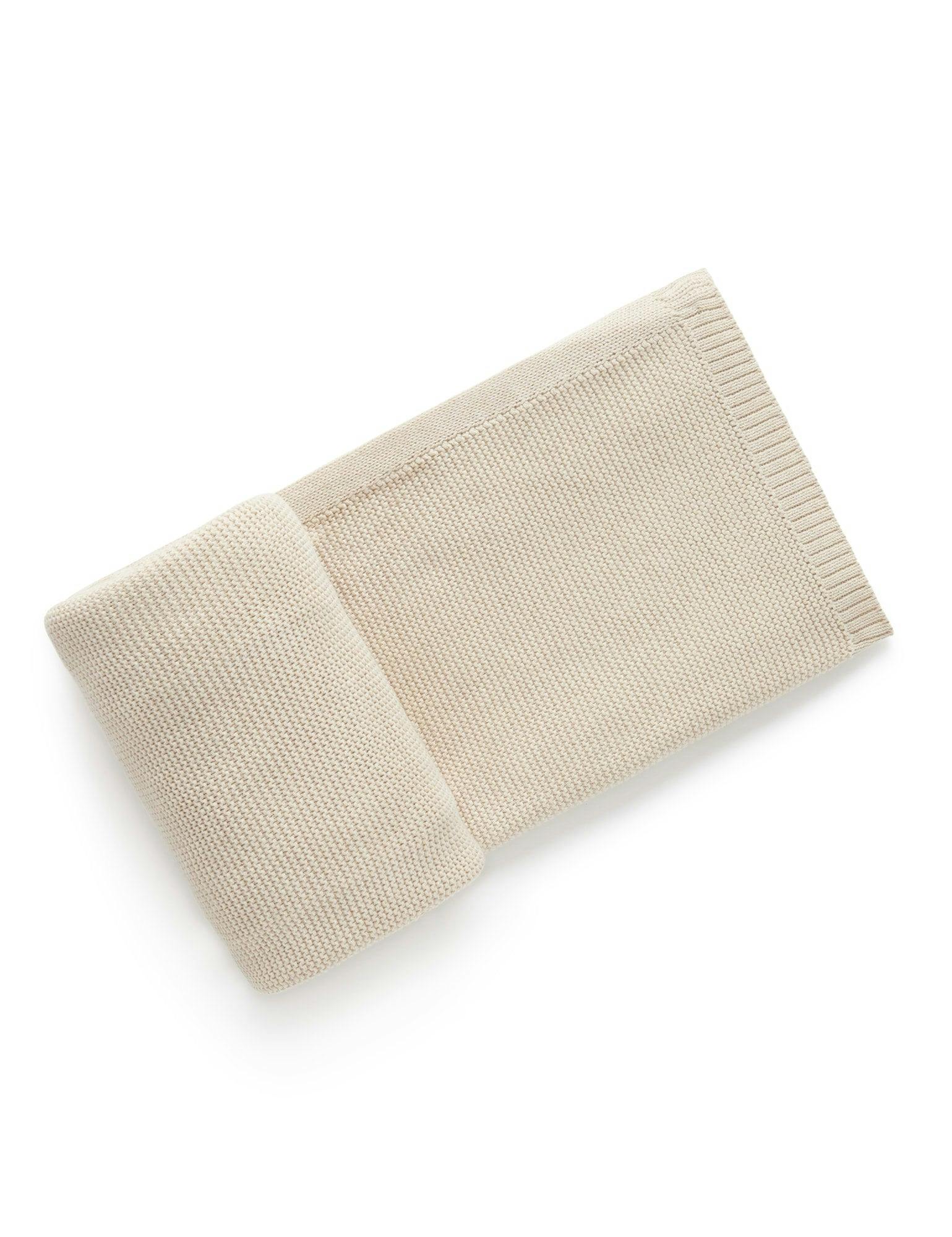 Textured Knit Blanket Wheat melange