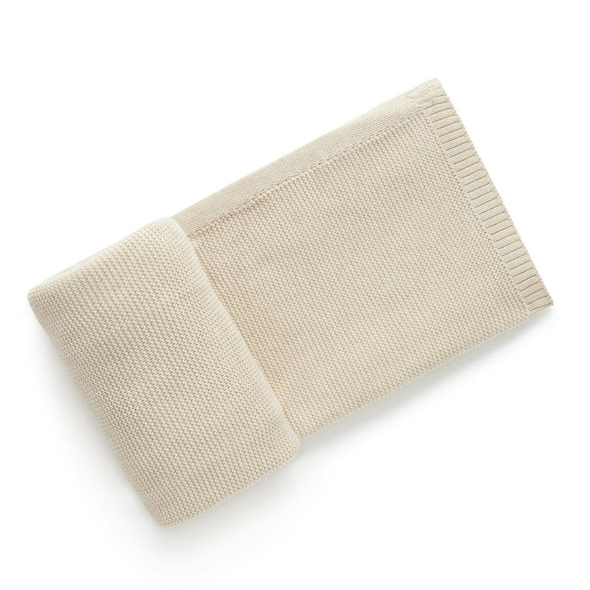Textured Knit Blanket Wheat melange
