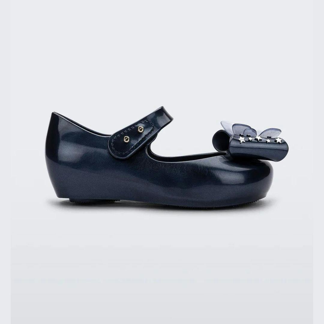 Metallic Blue Ballet Flat