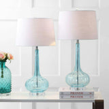 Bette 28.5" Glass Teardrop LED Table Lamp Set 2