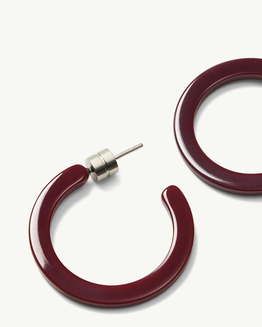 Mini Hoops in Oxblood