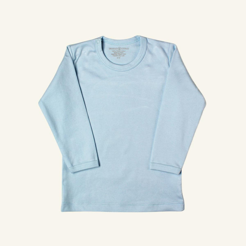 Blue - Classic Long Sleeve Shirt in Pima Cotton