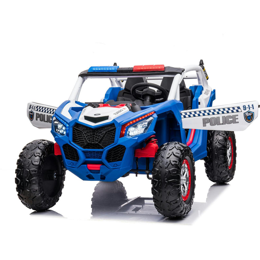 24V 4x4 Freddo Storm Police UTV 2-Seater for Kids with Lights & Sirens for Action-Packed Adventures