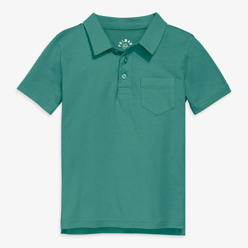 Kids short sleeve polo in seasonal colors
