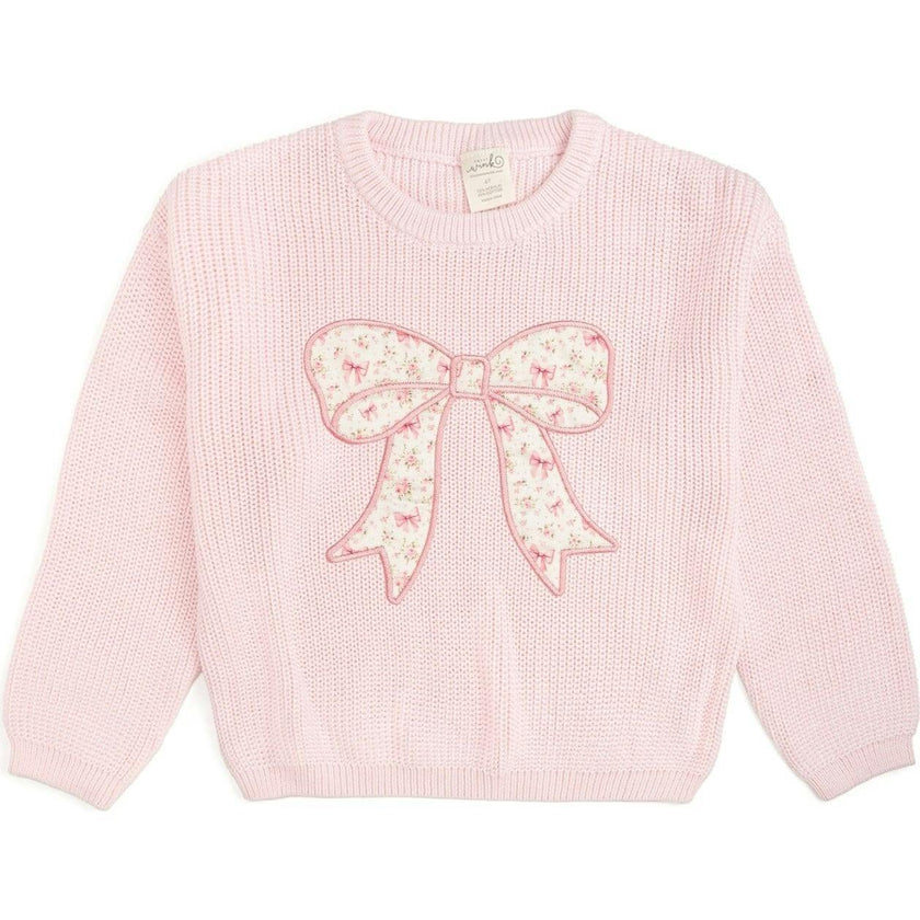 Ditsy Floral Bow Knit Sweater