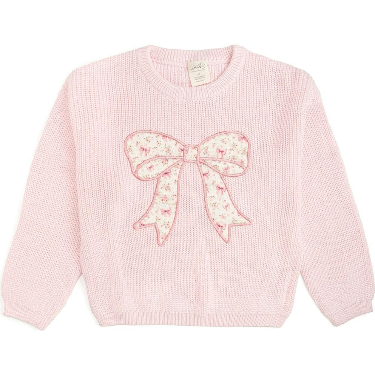 Ditsy Floral Bow Knit Sweater