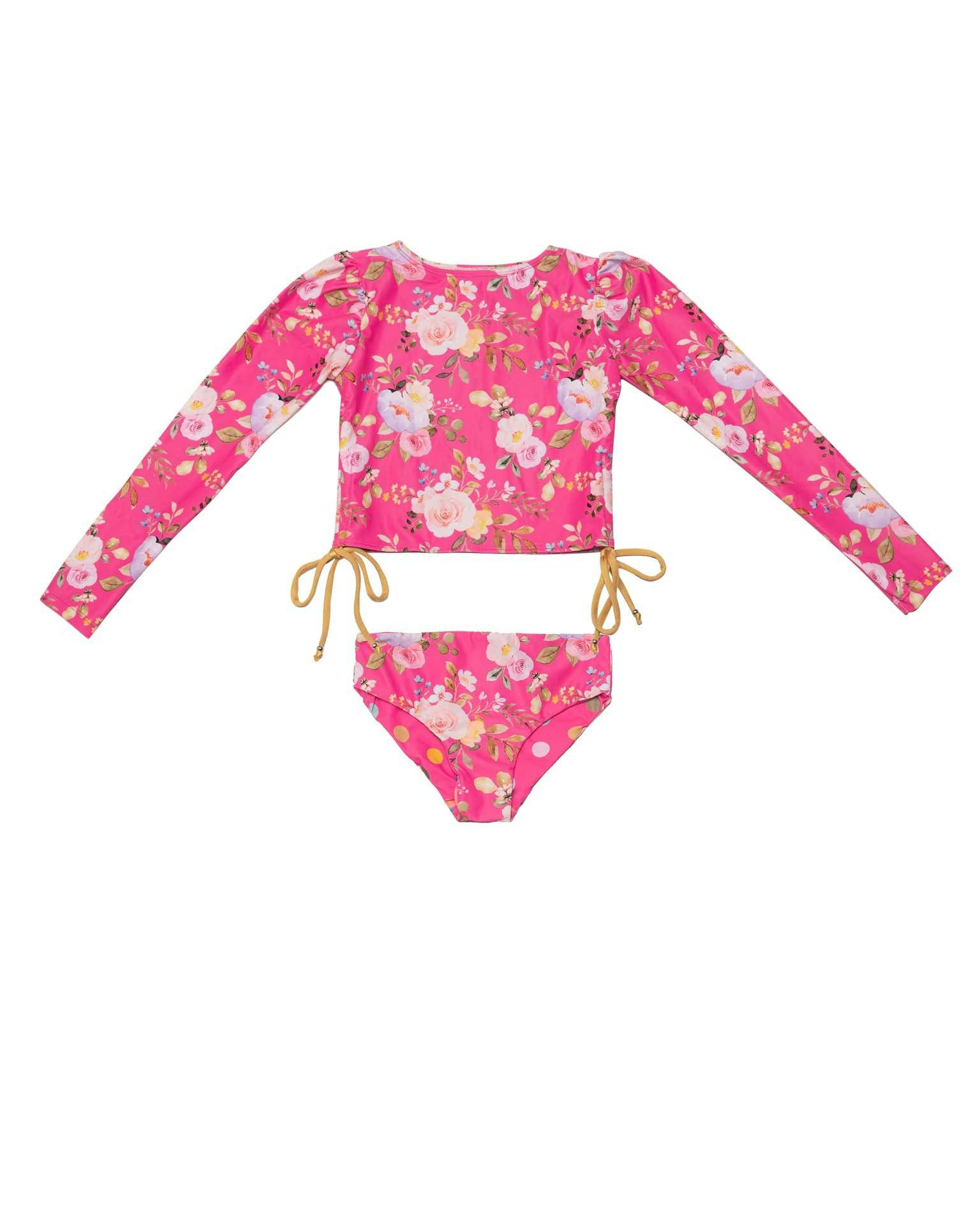 2 Piece Swimsuit Set with Side Ties