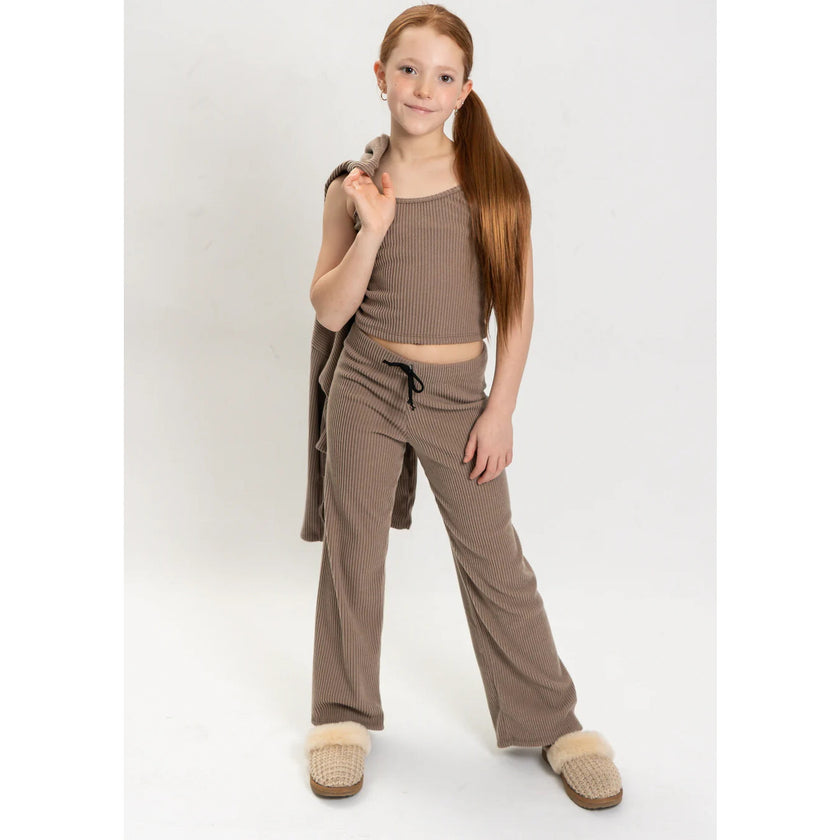 Girls 3 Pc Rib Sweat Set