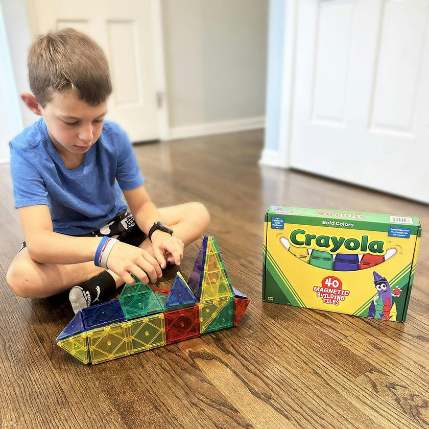 Crayola Bold & Bright Magnetic Tiles 40 Piece Set