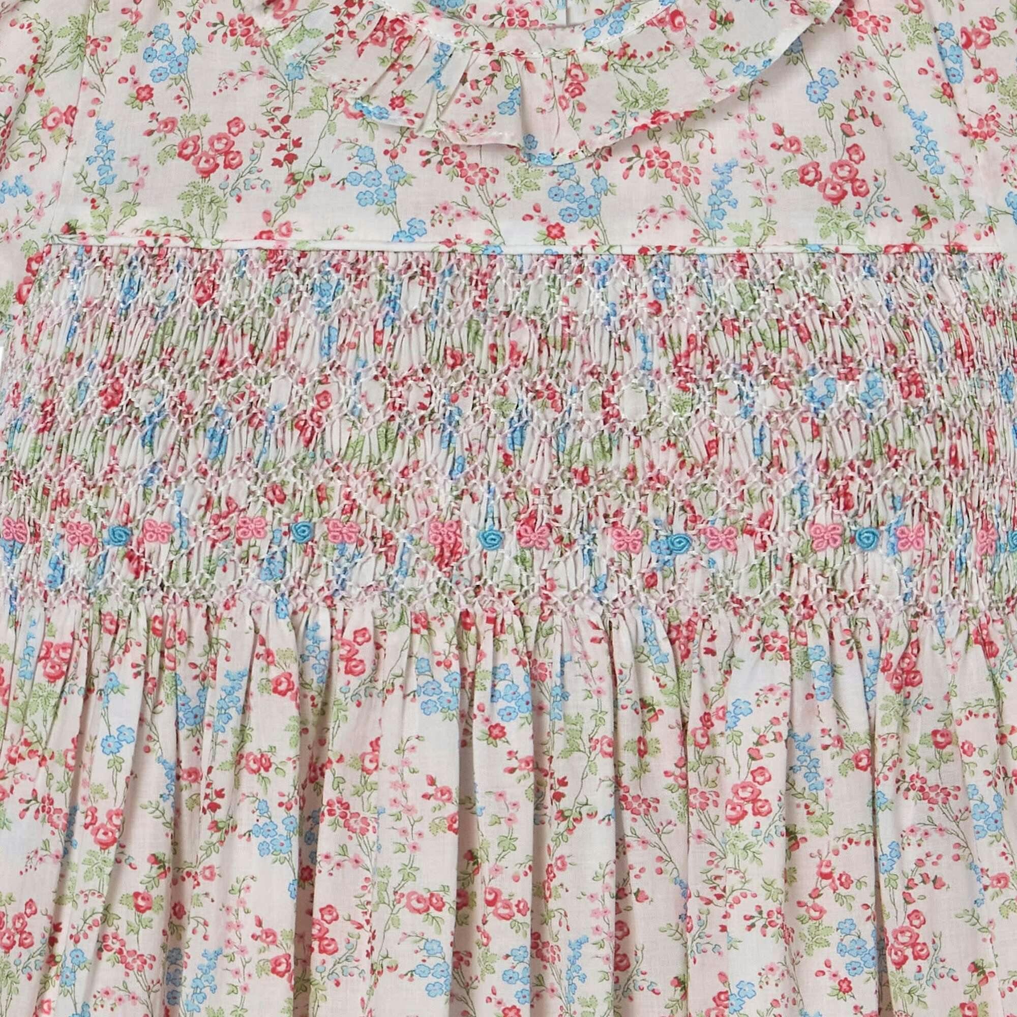 Hand-Smocked Girls Dress - Laura