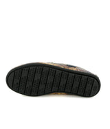 Snake Effect Leather Penny Moccasins, Camel