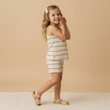 Organic Tank Top & Shorts Set - Terra Stripes