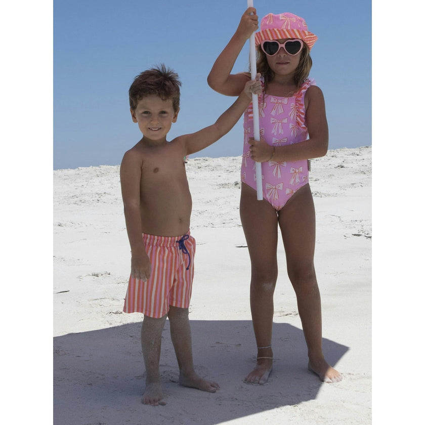 Beach stripes classic swim shorts