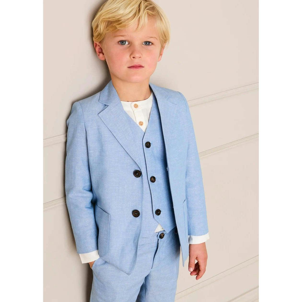 Plain Waistcoat in Sky Blue (4- 10yrs)