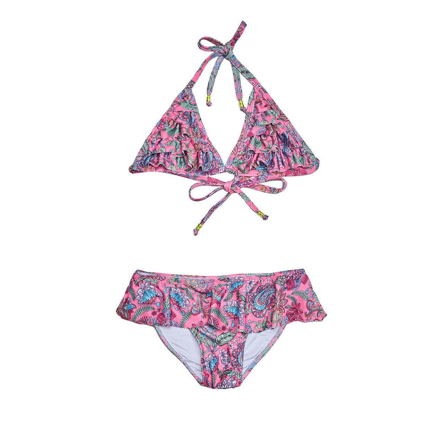 Girls Frill Bikini Set – Triangle Top & Frill Detail (Liberty)