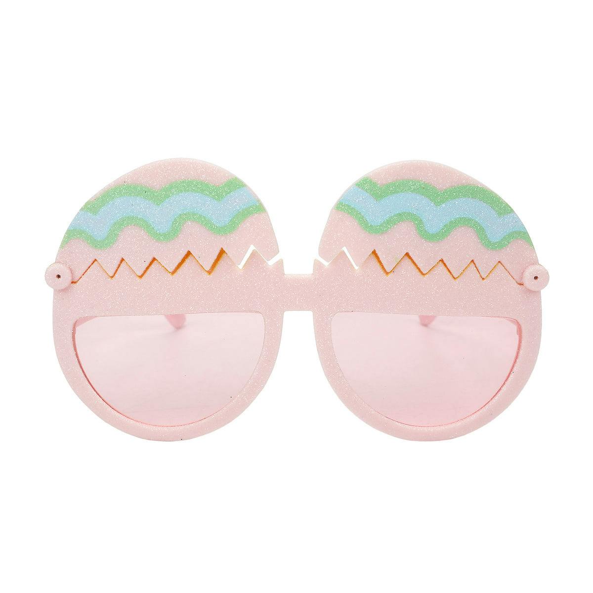 Packed Party Peek-a-Boo Chick Novelty Glasses - Pink Frames with Glitter Chick and Pastel Egg Details, Pink Lenses, and Peep This Gold Text, 5.9x3.5 Inch