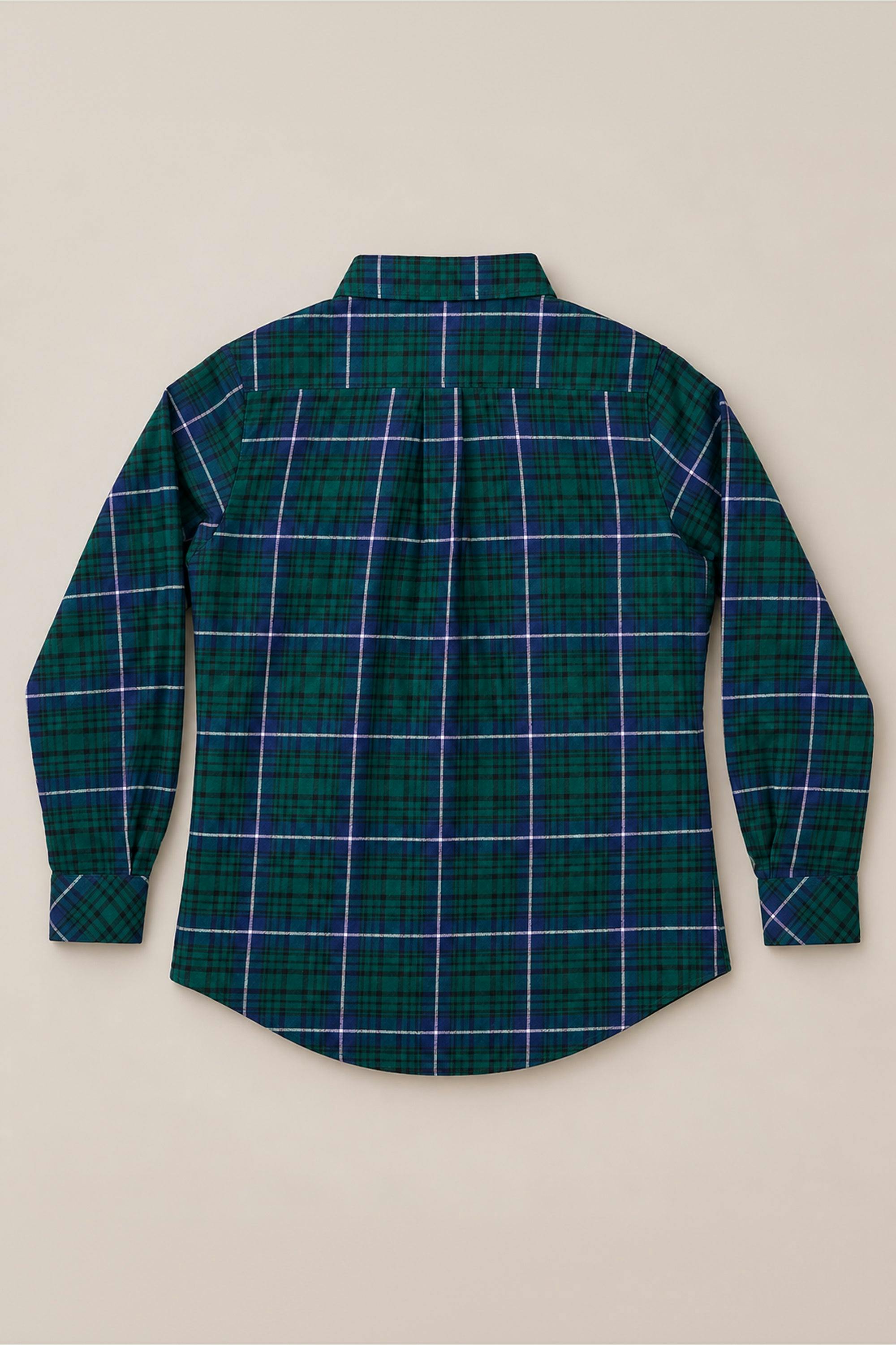 Mens John Shirt in Emerald Plaid