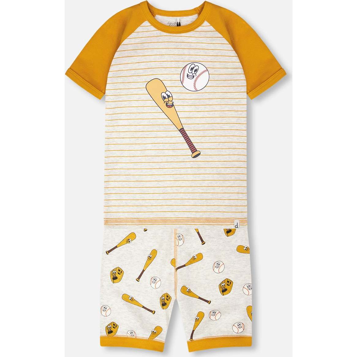 Organic Cotton Two-Piece Pajamas Set, Grey