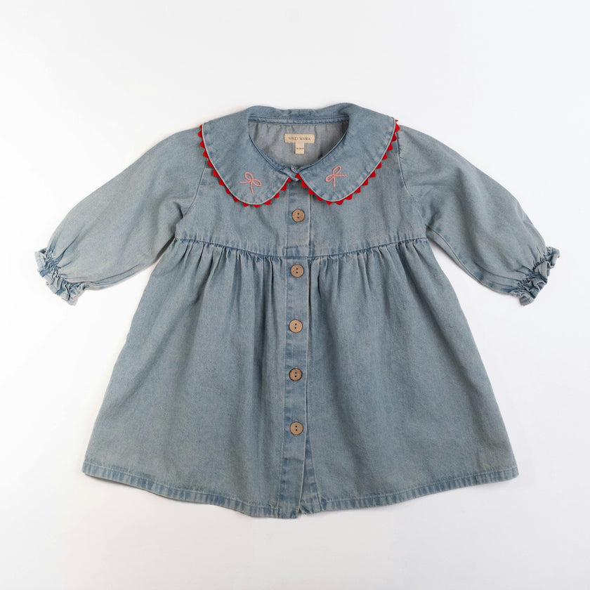 Clementine Dress in Denim Darling