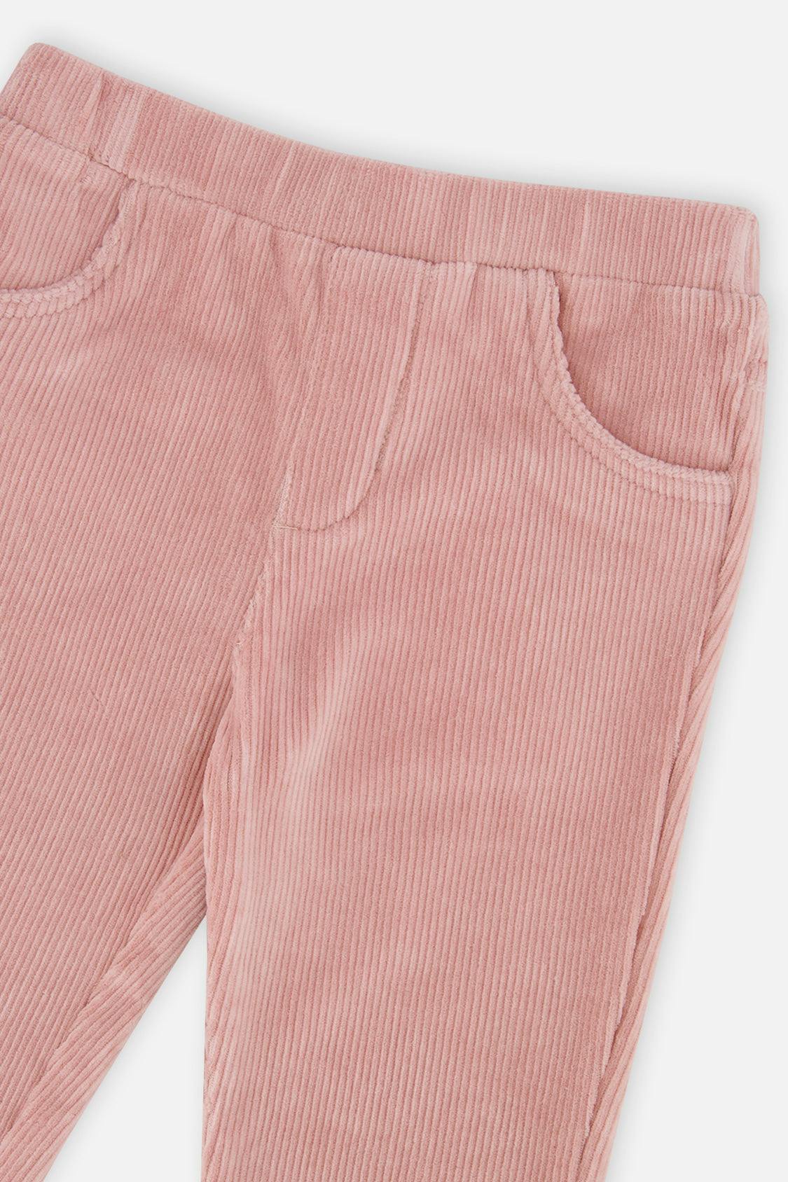 Stretch Velour Treggings Pale Dusty Pink