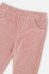 Baby Stretch Velour Treggings Pale Dusty Pink