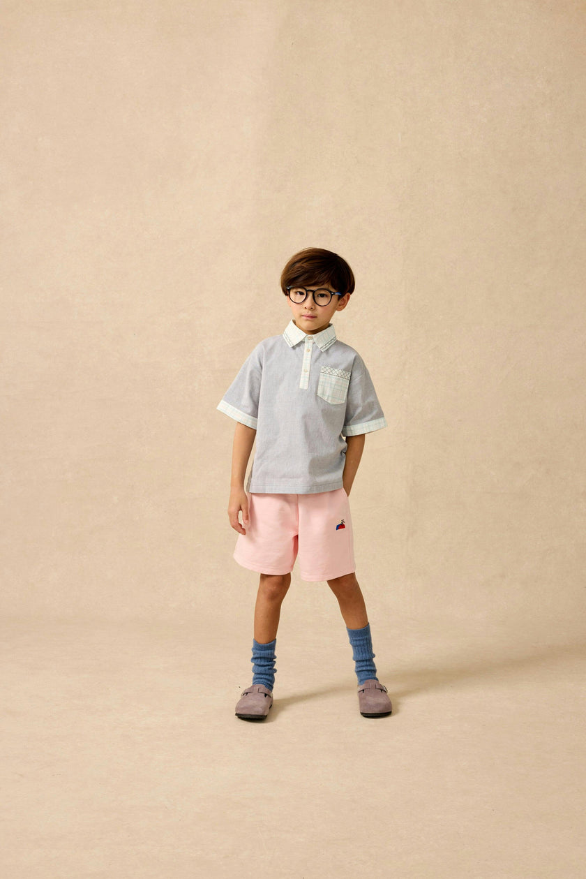 Embroidered Plaid Polo