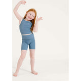 Ribbed Cycle Shorts, Blue