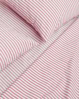 Luxe Premium Percale Bed Sheets in Antique Red Ticking