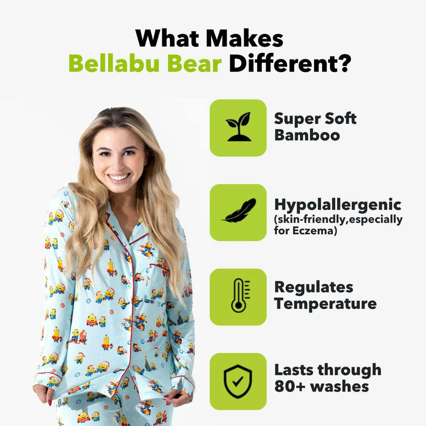 Merry Minions Holiday Bamboo Women's Pajama Set