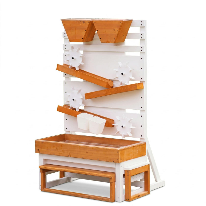 Avenlur Large Wooden Water Table – Multi-Level Sensory Play Station