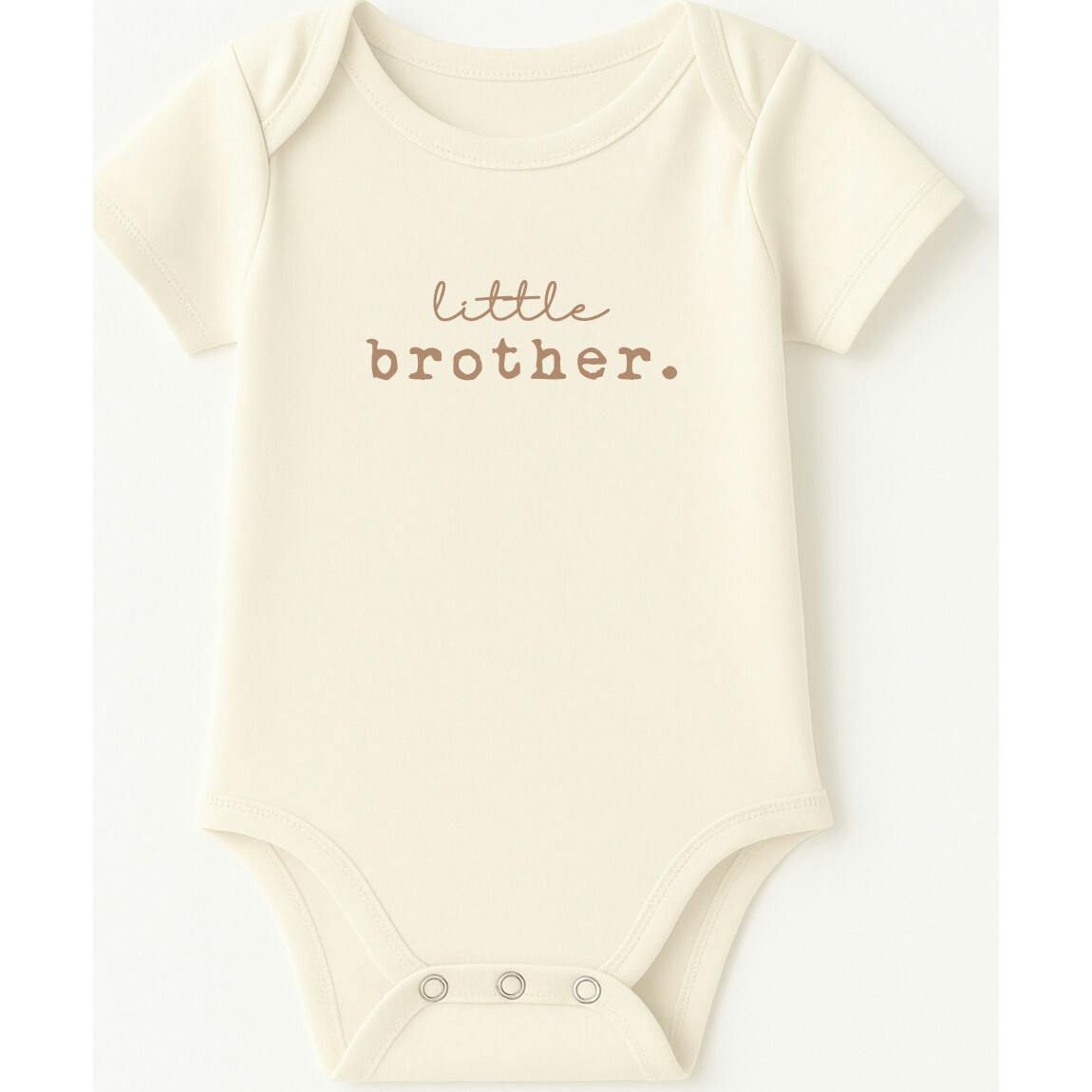 Little Brother Clay Organic Cotton Baby Bodysuit Short Sleeve