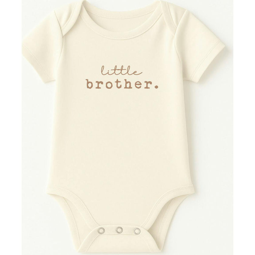 Little Brother Clay Organic Cotton Baby Bodysuit Short Sleeve