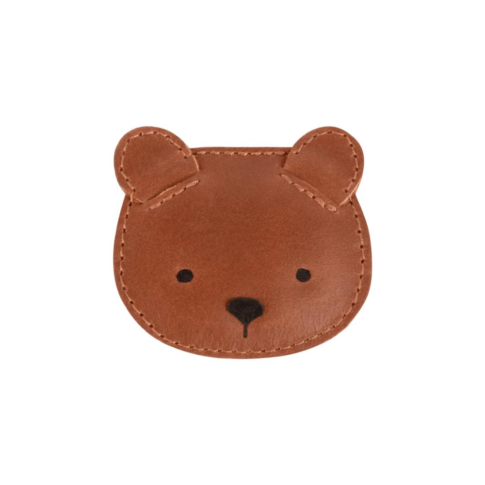 Josy Classic Hairclip | Bear | Cognac Classic Leather