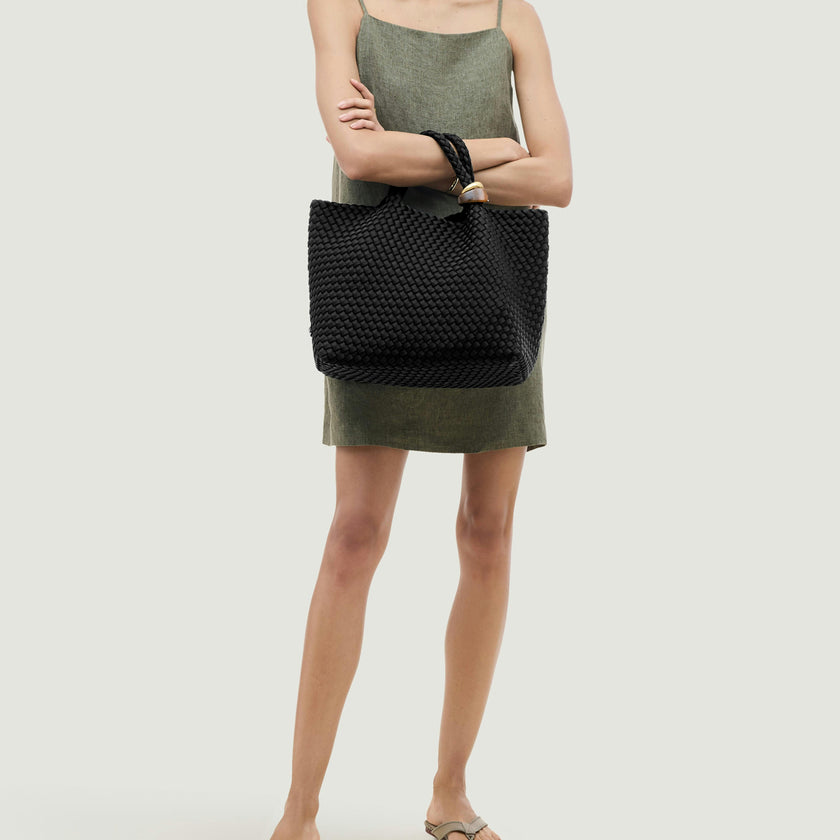 St. Barths Medium Tote Beads | Onyx
