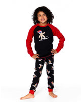 Two-Piece Organic Cotton Pajama Set Black Cookie Print