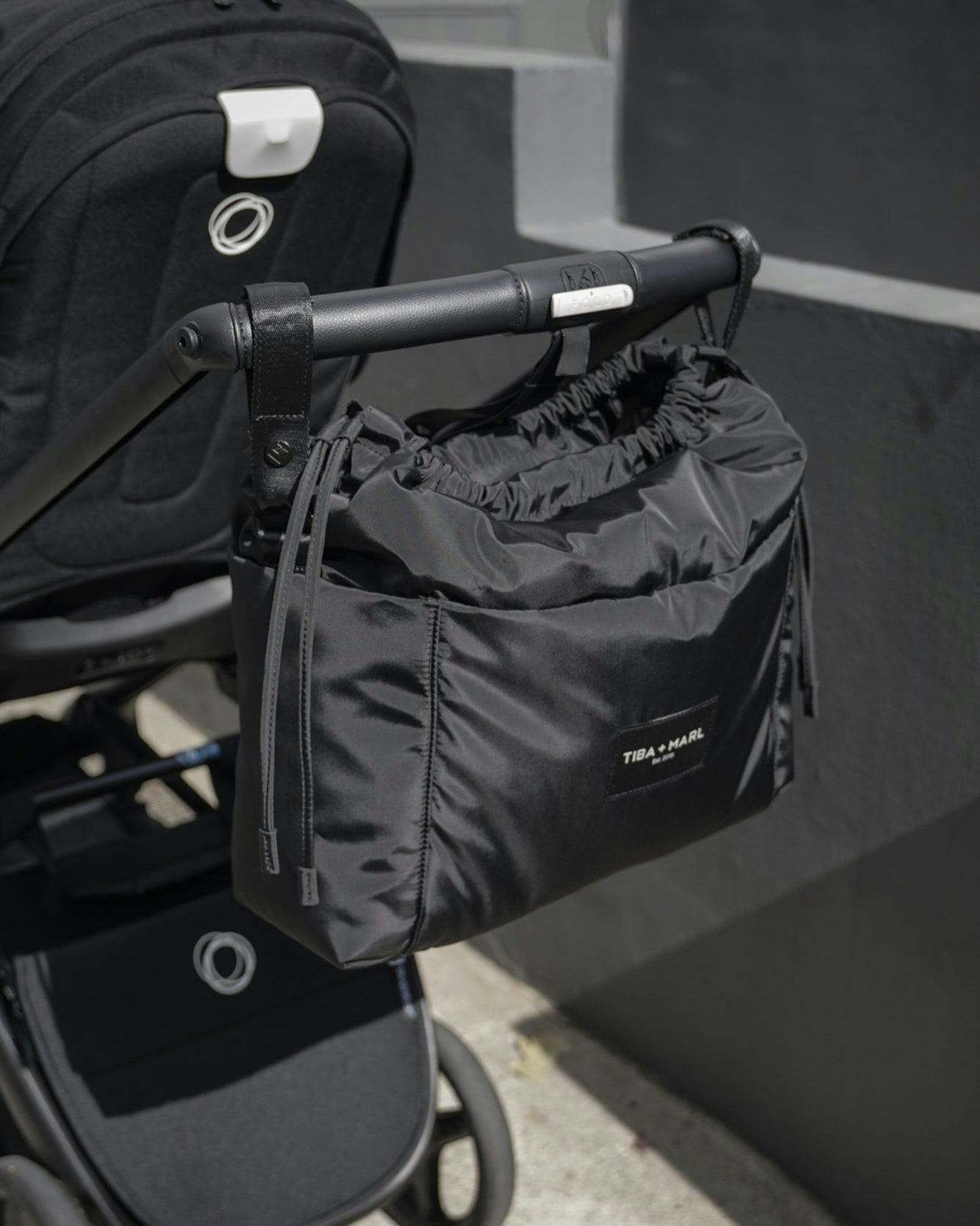Luna Drawstring Changing Tote Black