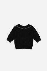 Knitted Sweater Black And Gold