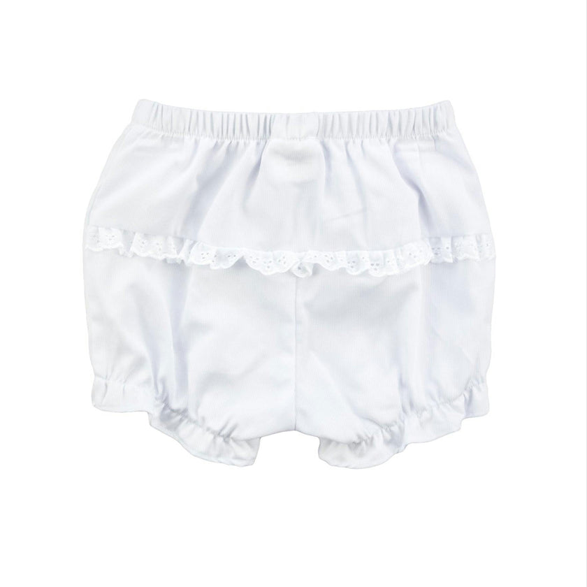 White Ruffle Leg Bloomer