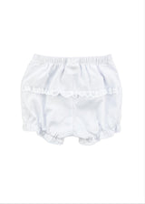 White Ruffle Leg Bloomer