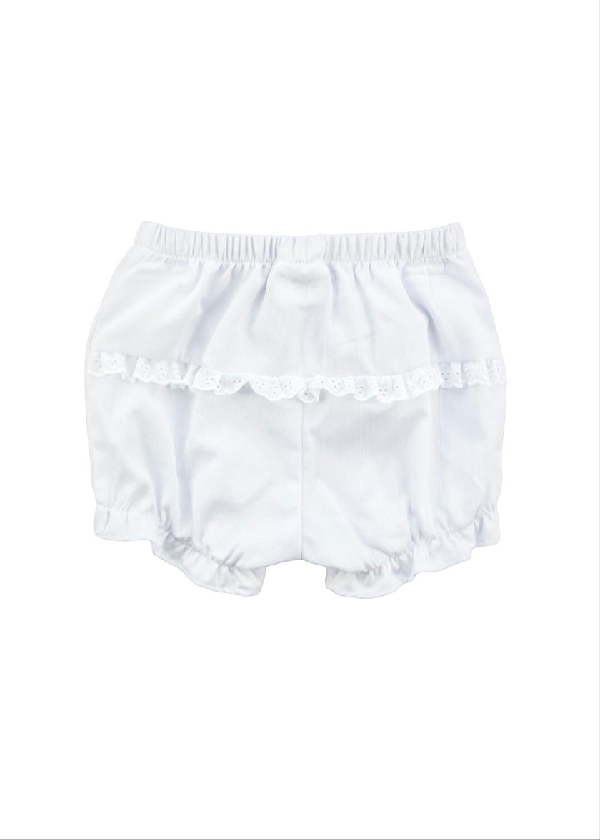 White Ruffle Leg Bloomer