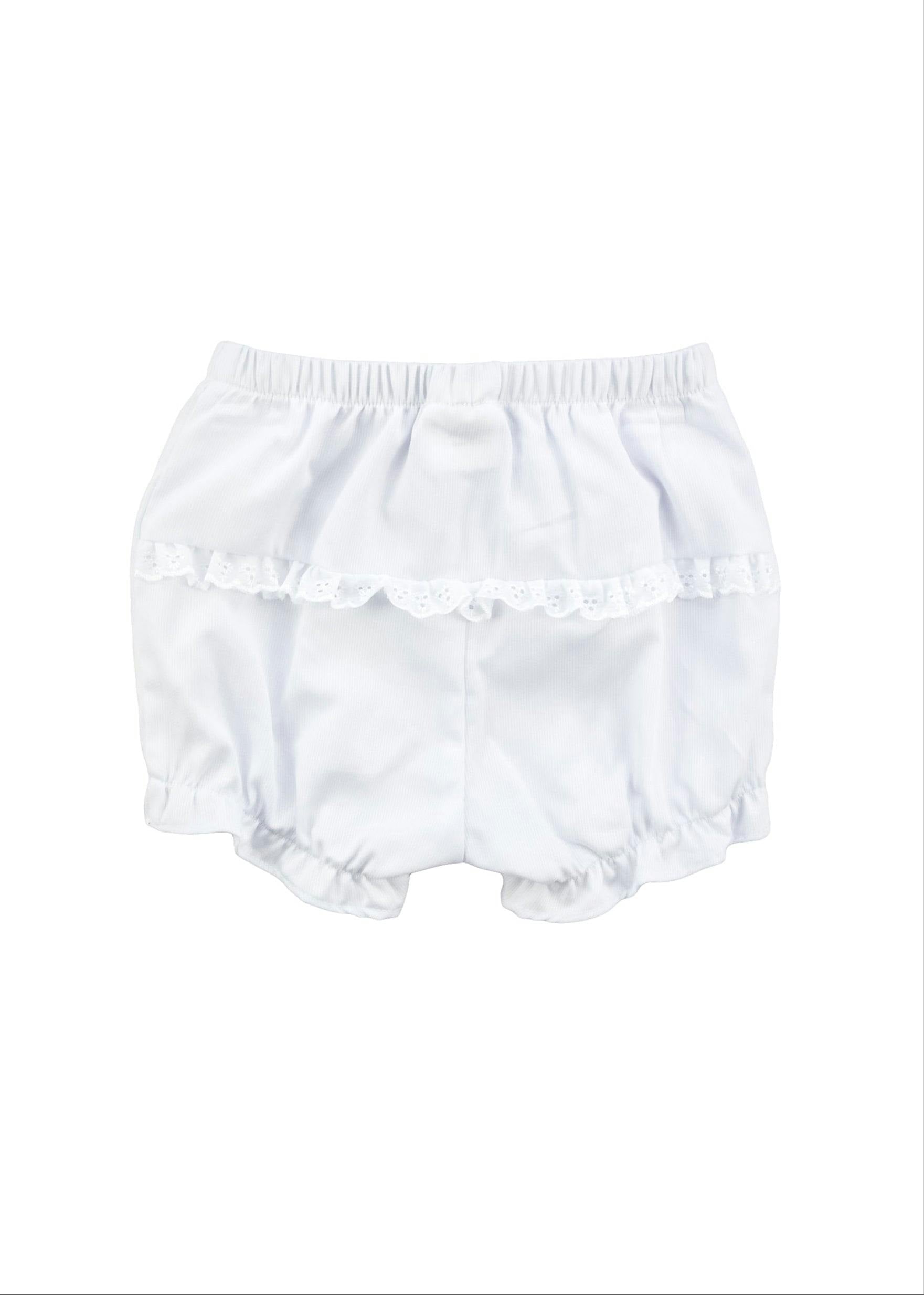 White Ruffle Leg Bloomer