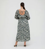 The Eugenia Nap Dress -  Jacobean Bloom Blue/Green