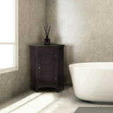 Glancy Wooden Corner Floor Cabinet with Shutter Door