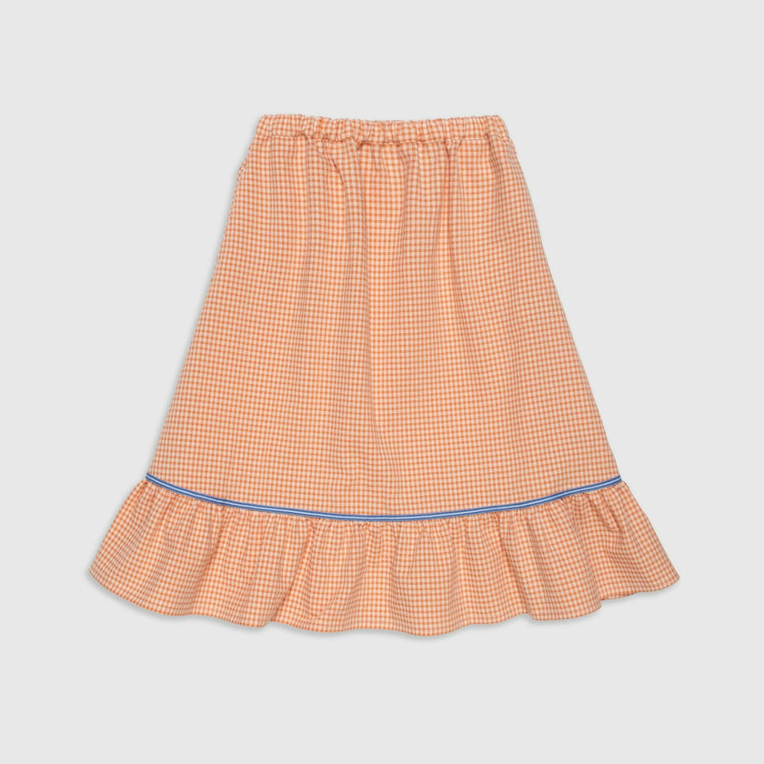 Picnic Skirt in Orange Gingham